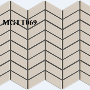 Gạch Mosaic Gốm Xương Cá Ghi MGTT069