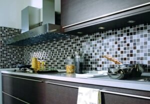 Gạch kính mosaic làm nổi bật phong cách