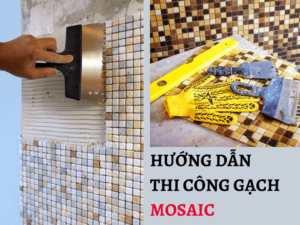 Thi công gạch kính mosaic đạt chuẩn