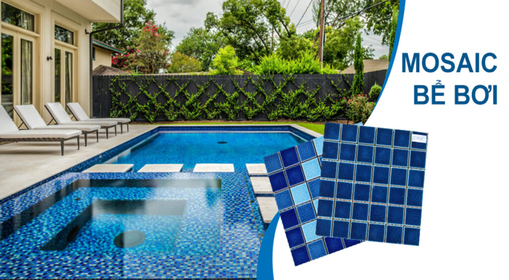 Mẫu gạch mosaic bể bơi