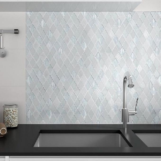 diamond white mosaic tile